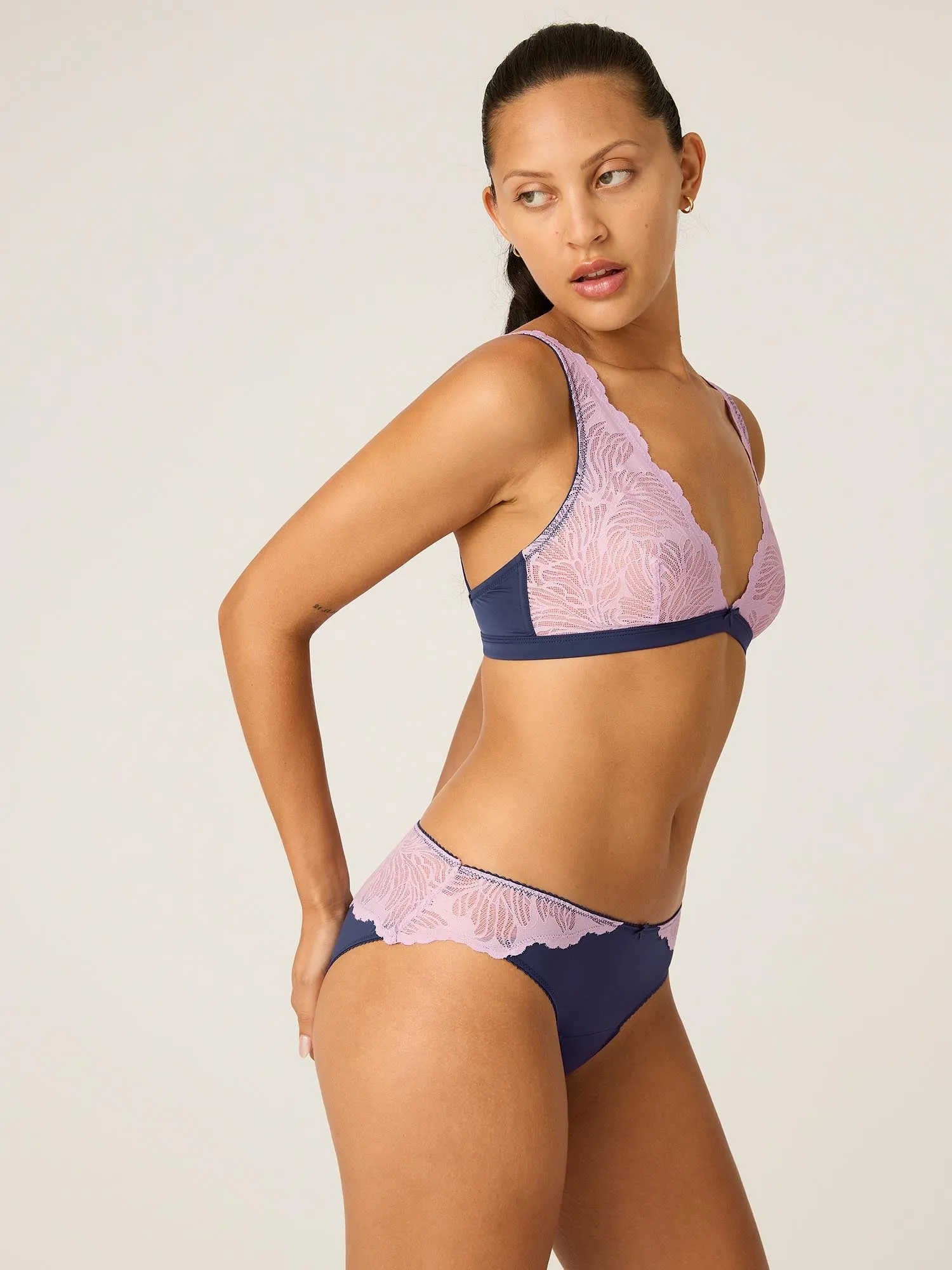 Sylvie Bralette & Ines Midi Brief Set Riviera Blue