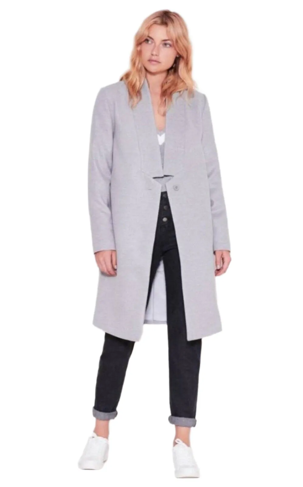 The Fifth Label Women's Grey Go-To Long Peacoat – Size Small