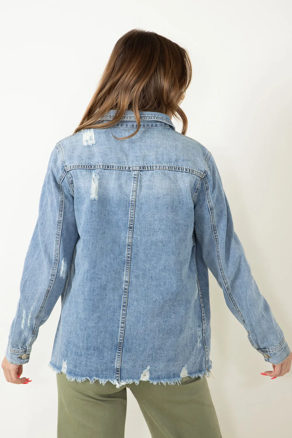 Thread & Supply Villa Denim Jacket for Women in Medium Wash | J1133CDTS-DENIM