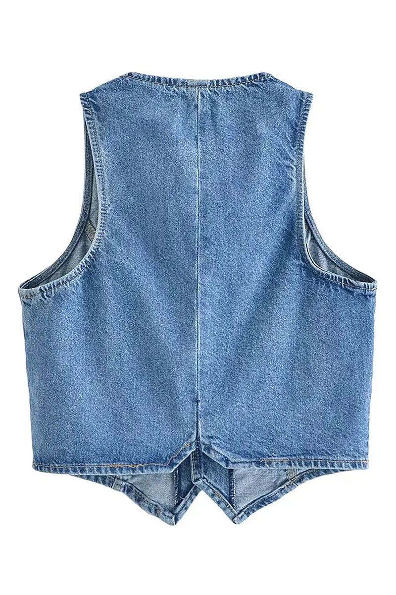 TT3177 Denim Waistcoat Vest Outerwear