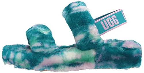 UGG Women's OH Yeah Marble Slipper, Aquatic Blue, 8