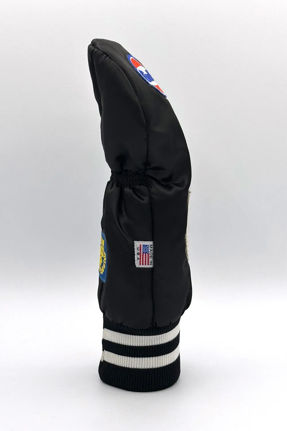 Vintage Custom Head Cover Set  / Driver / 1W / Fairway Wood / FW / Utility / Hybrid / UT / Black / OGHCP001-Black Set