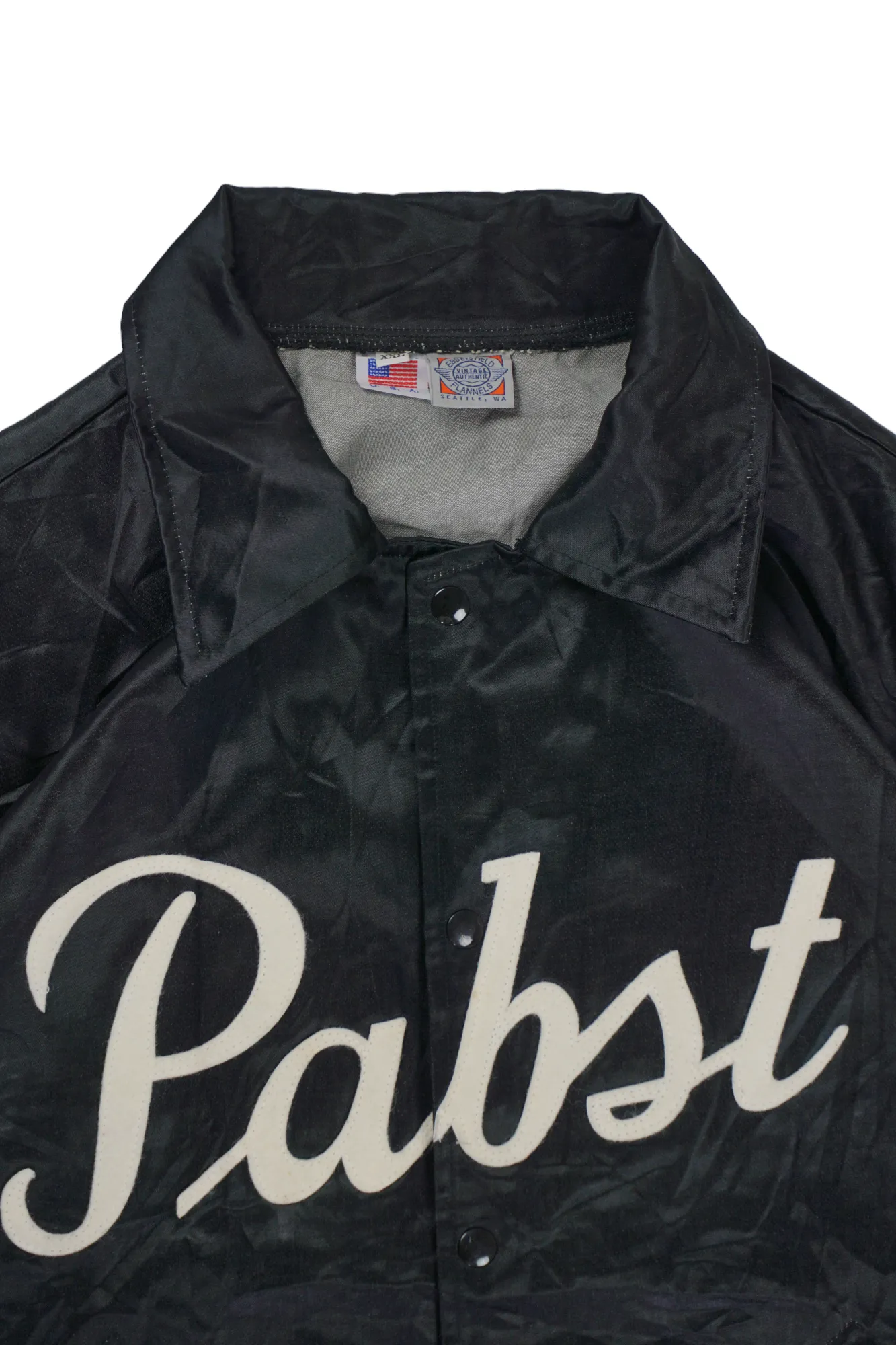 Vintage Ebbetsfield Pabst Flanels Zwart Coachjack