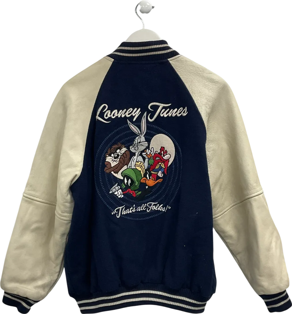 Warner Brothers Blue Looney Tunes Varsity Jacket UK S