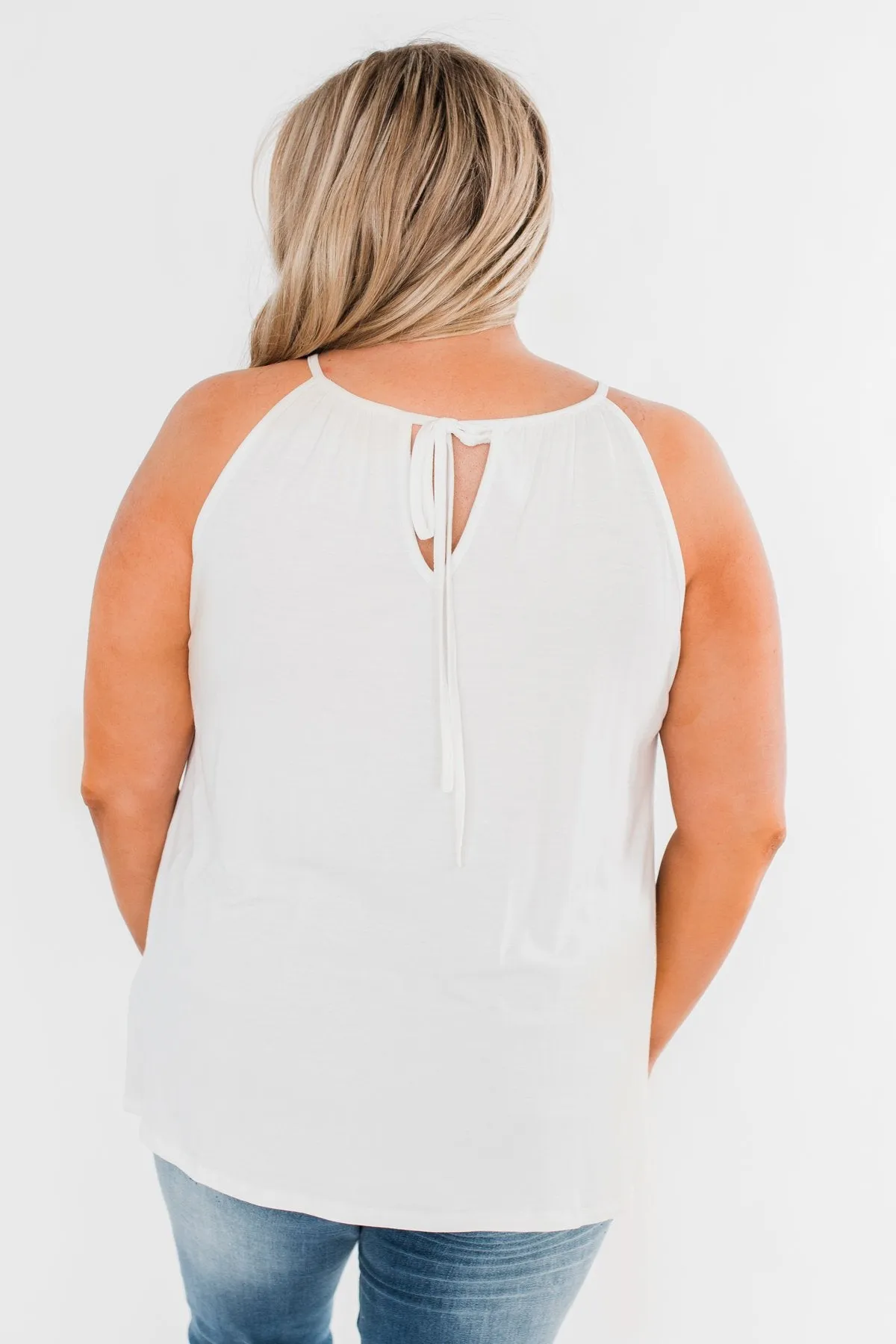 Whispers Of Love Chevron Color Block Top- Ivory & Leopard