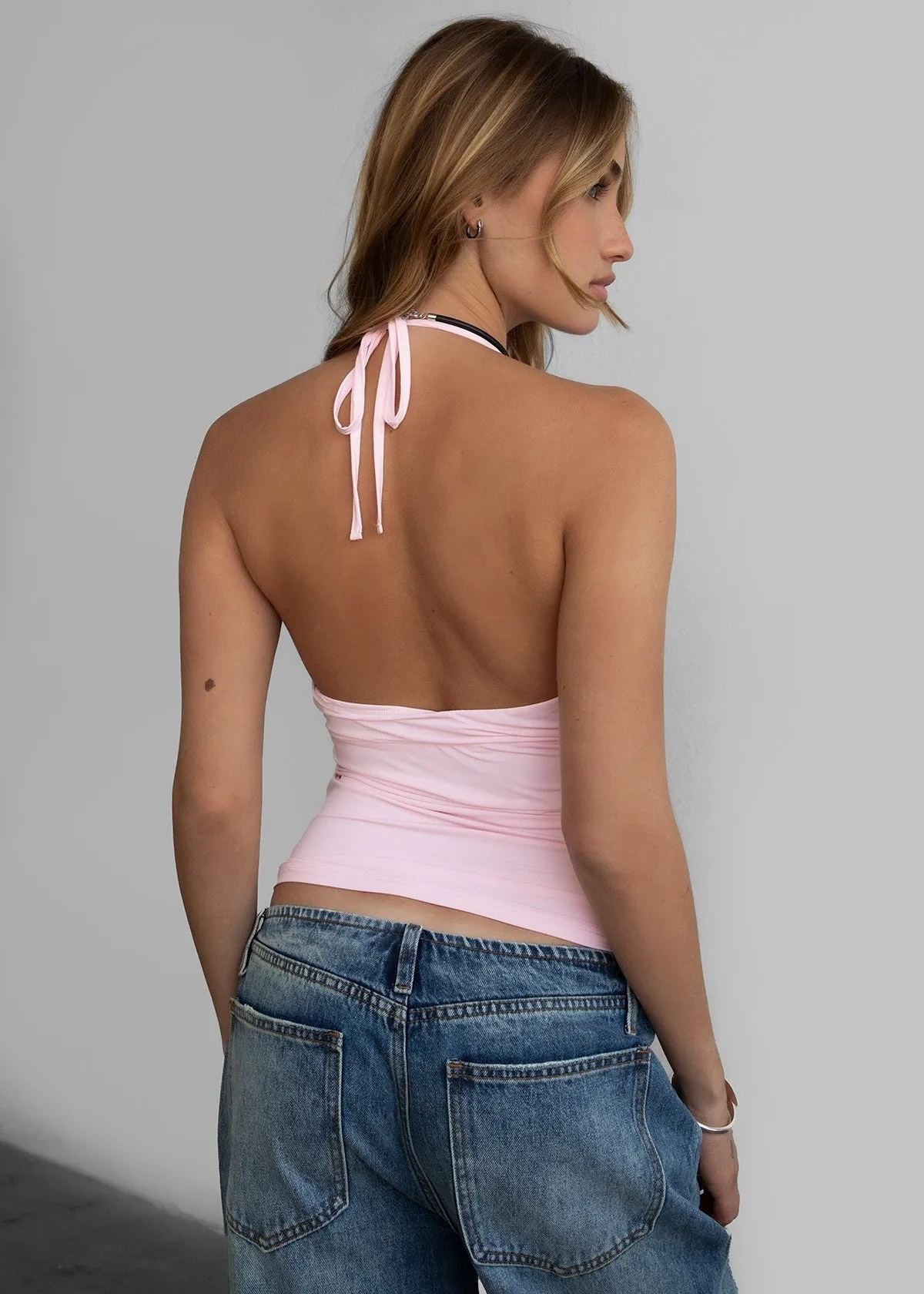 Winslet Pink Halter Cami Top