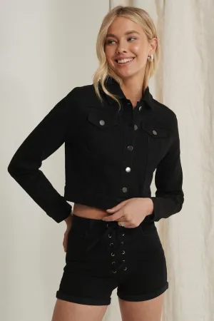 Women Black Solid Jacket