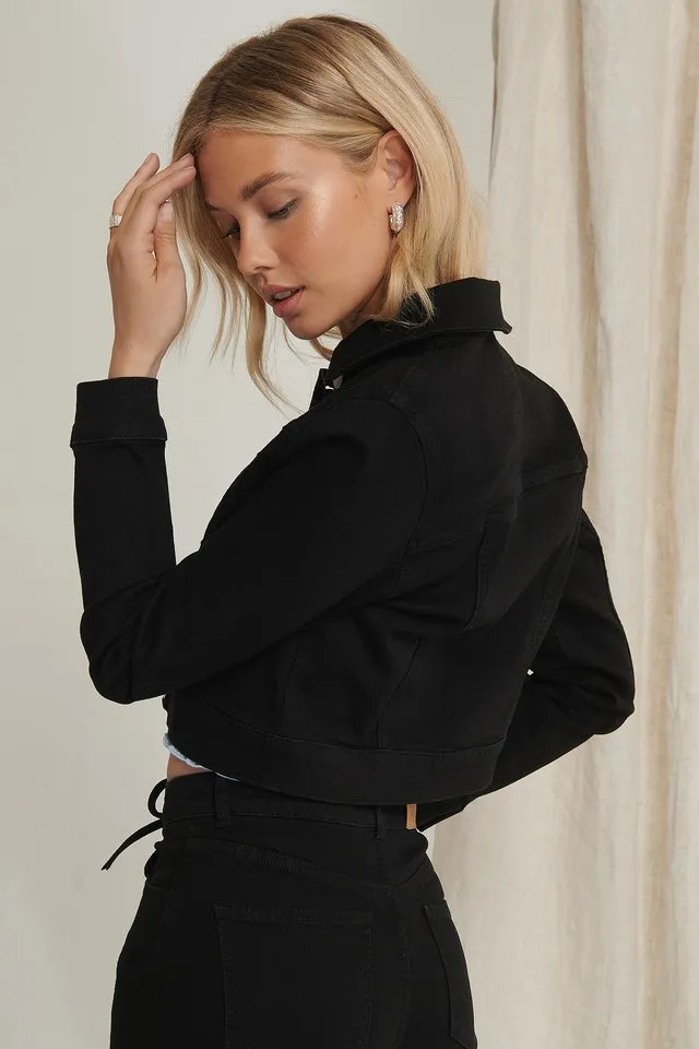 Women Black Solid Jacket