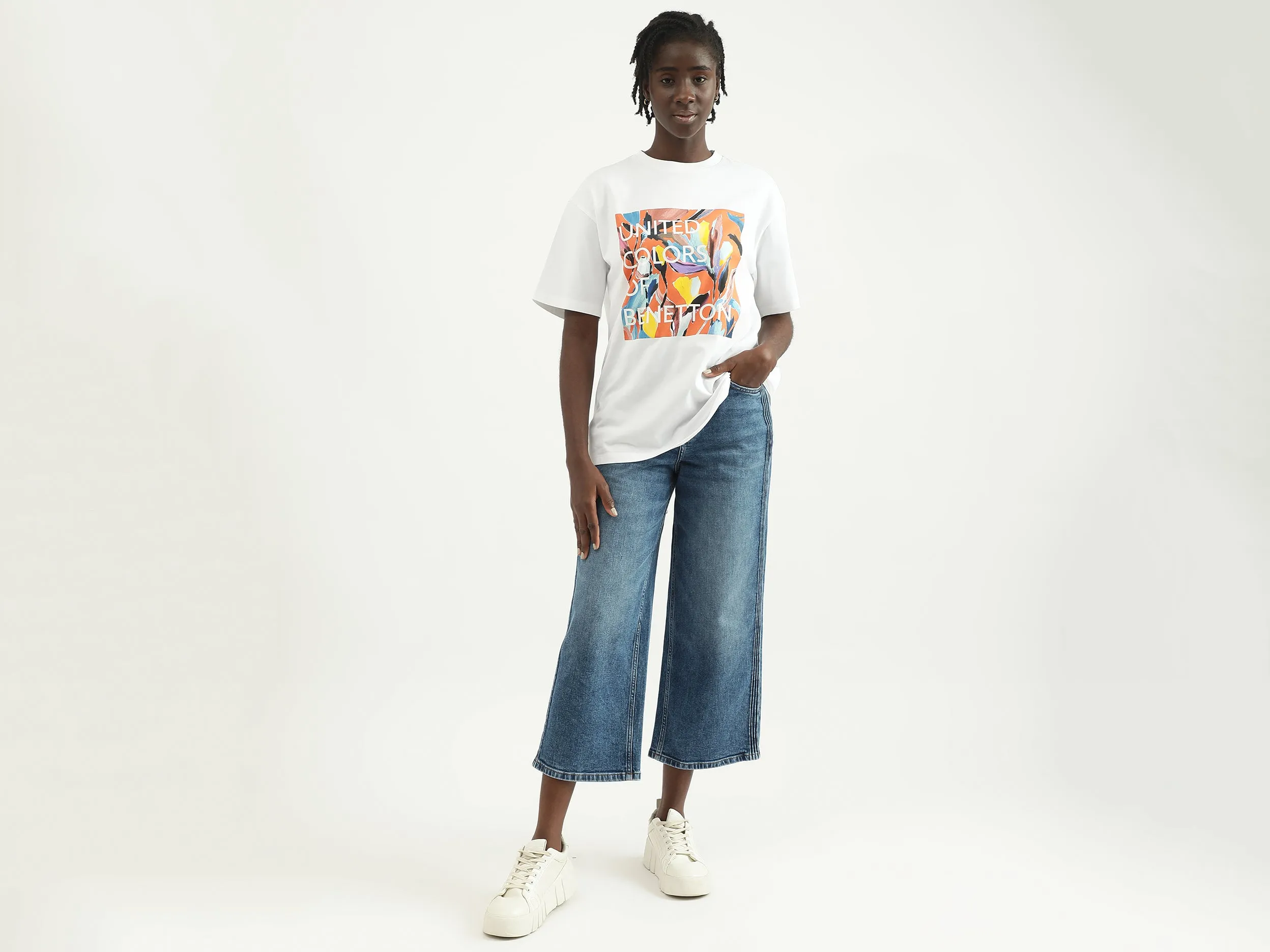Women Solid Flared Fit Jeans