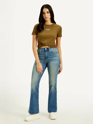 Women's 726 Blue Flared Fit High Rise Jeans