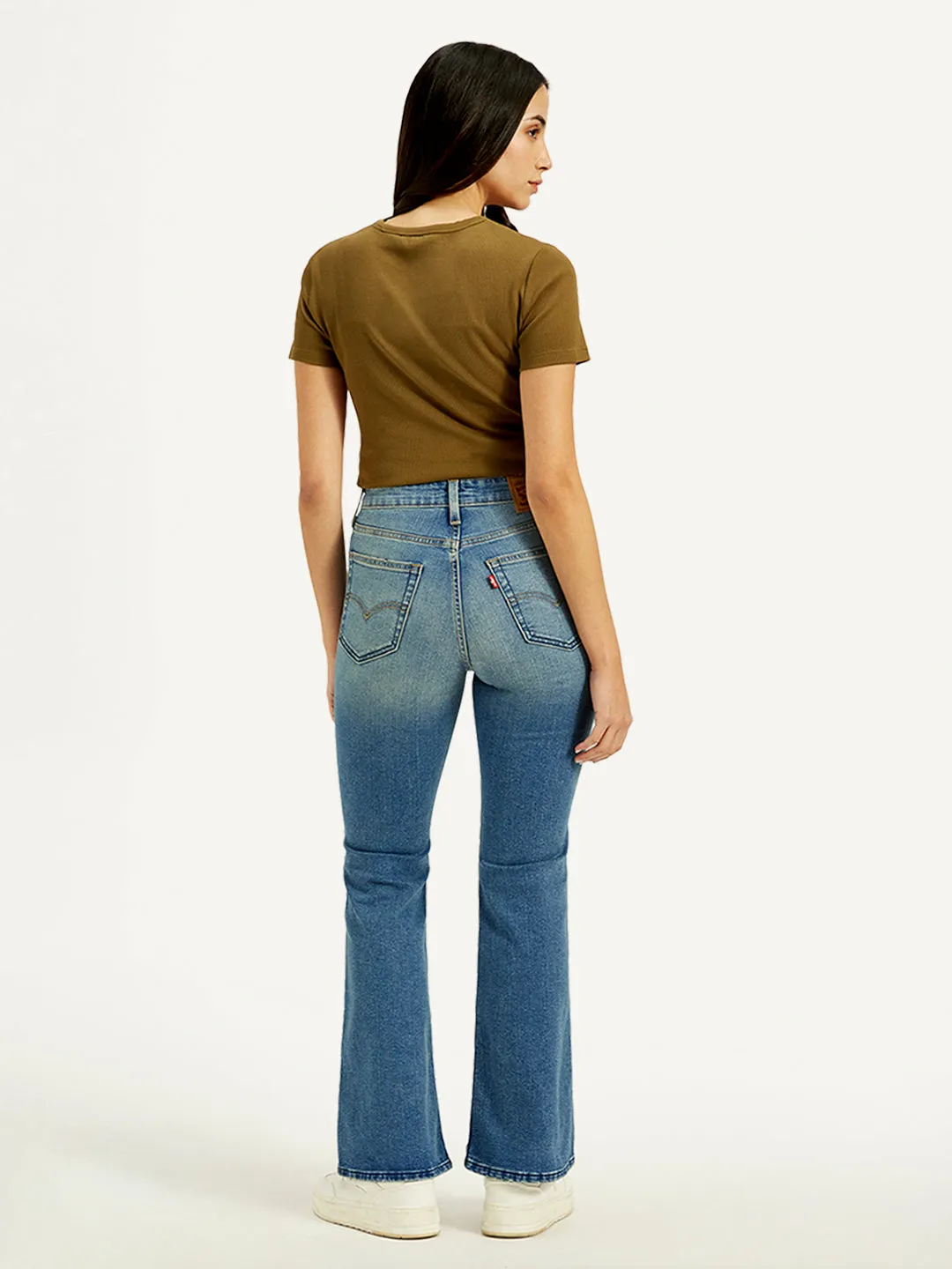 Women's 726 Blue Flared Fit High Rise Jeans