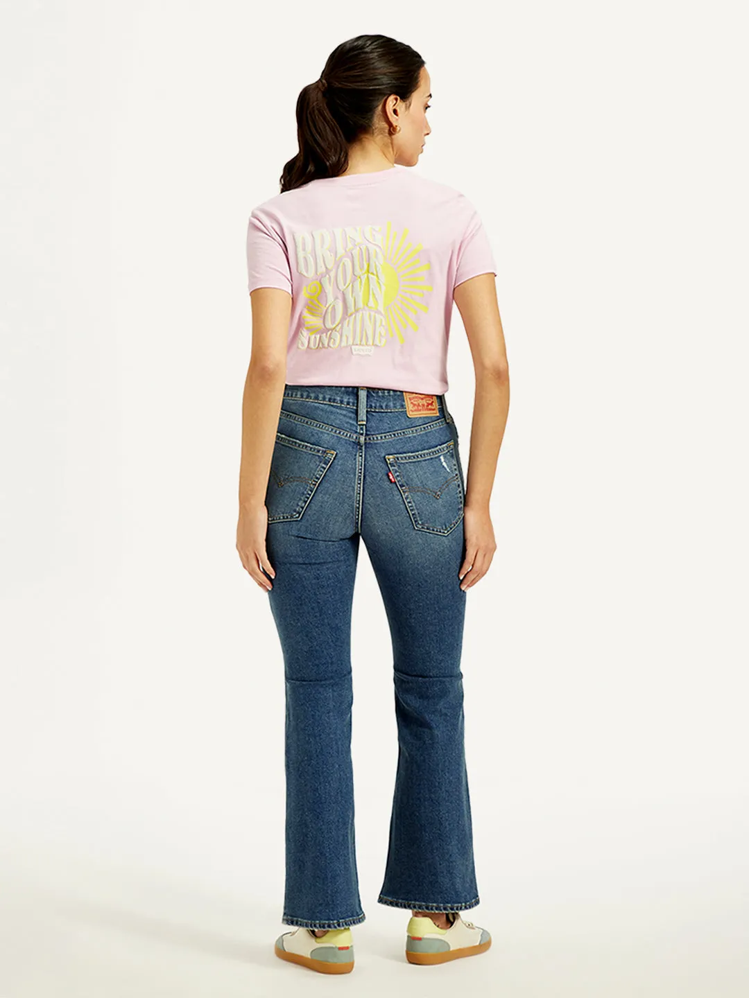 Women's 726 Blue Flared Fit High Rise Jeans