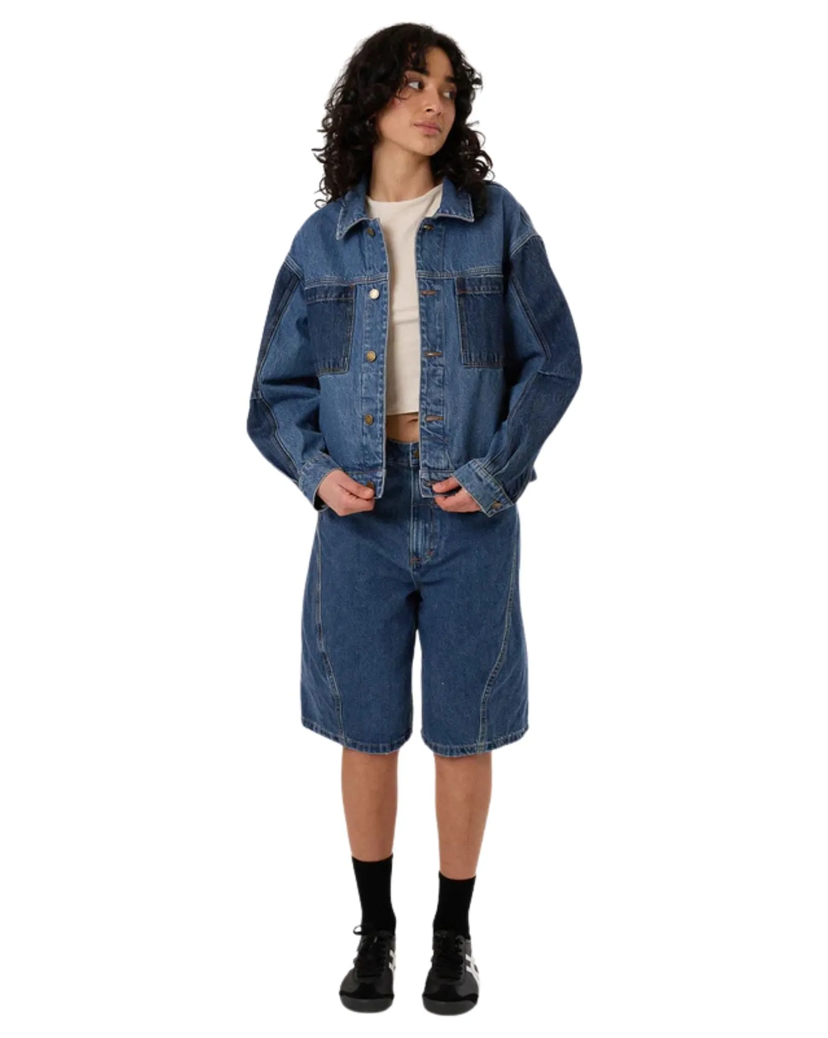 Womens Bailey Jacket - Two Tone Blue