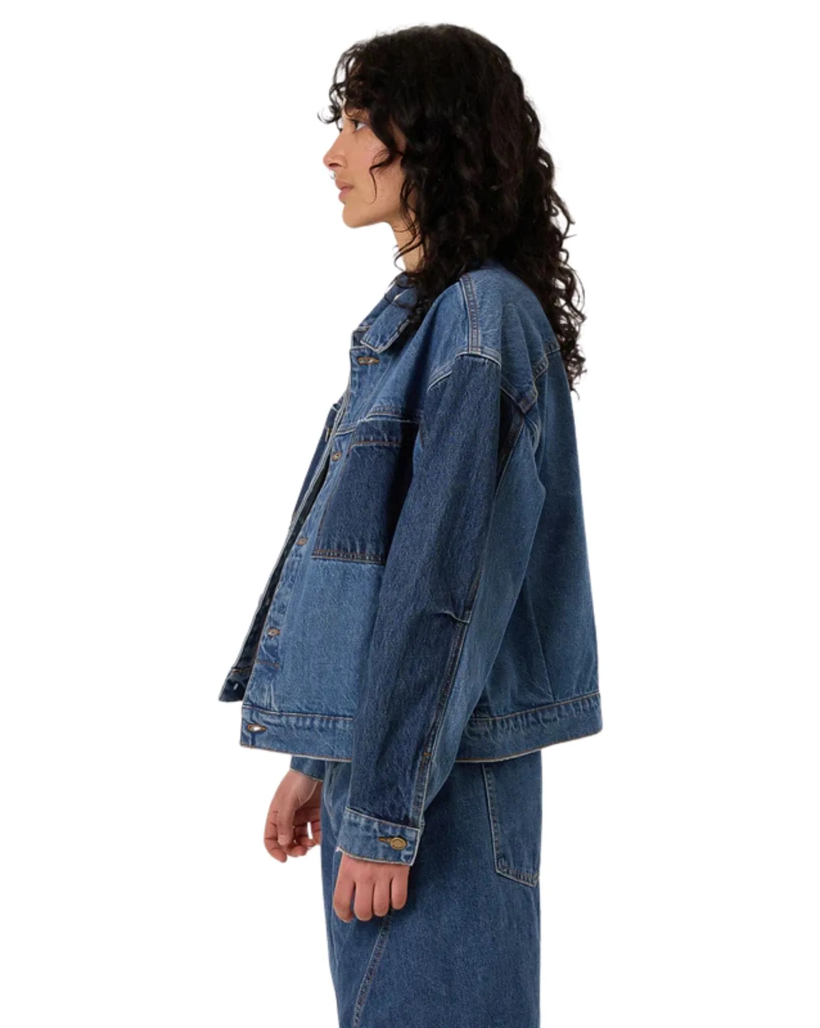 Womens Bailey Jacket - Two Tone Blue