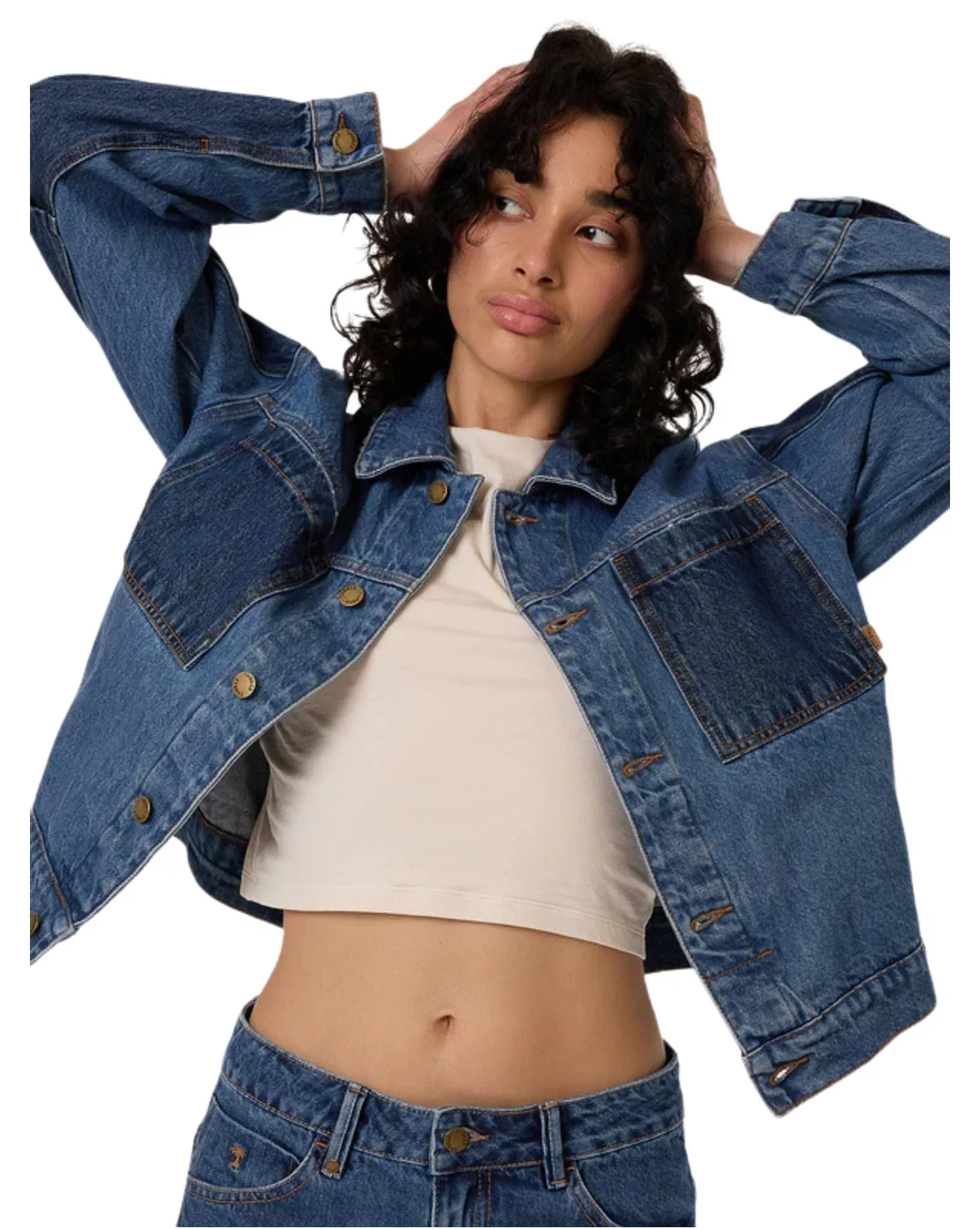 Womens Bailey Jacket - Two Tone Blue