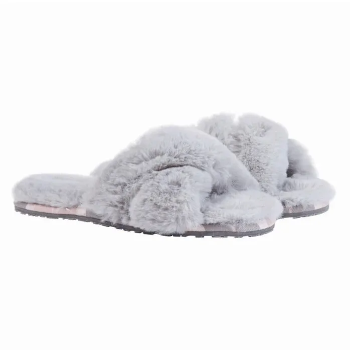 Women's Barbour | Lottie Mule Slippers | Grey Pink Tartan