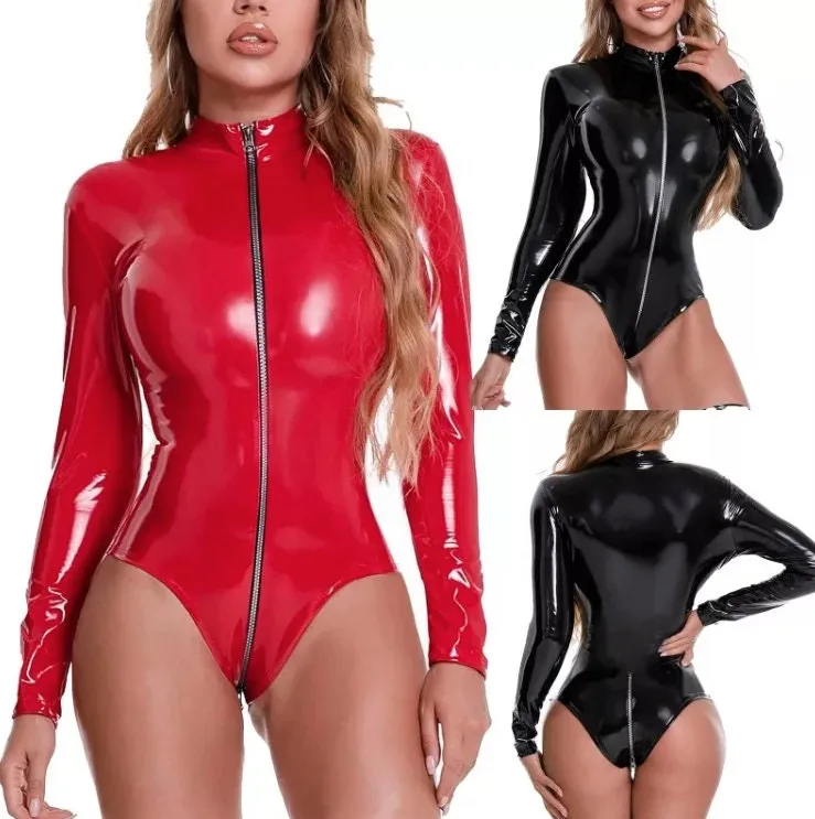 Womens Bodysuit | Womens Bodysuits | Leather Bodysuit | Womens Leather Bodysuit | Leather Lingerie | Womens Clubwear | Sexy Bodysuit