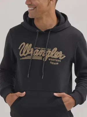 Wrangler Logo Arm Hit Pullover Hoodie Jet Black 112354228
