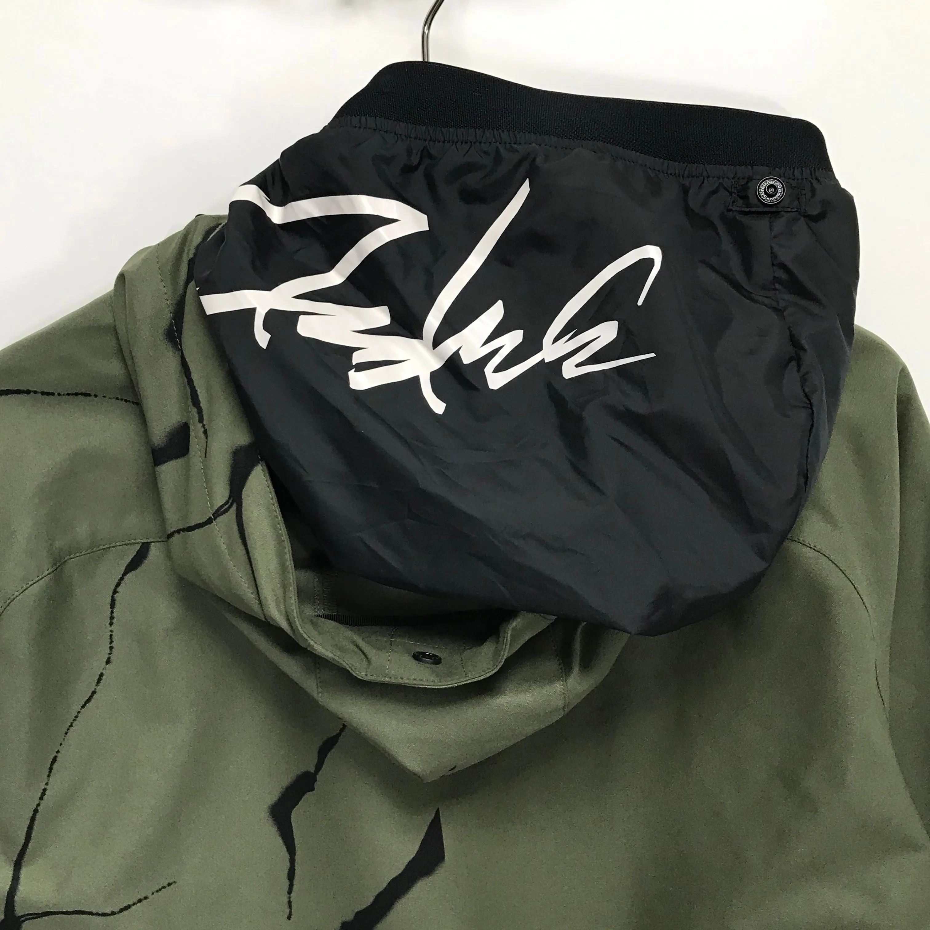 [XL] Futura Laboratories x Descente Half Zip Nylon Hooded Jacket Olive