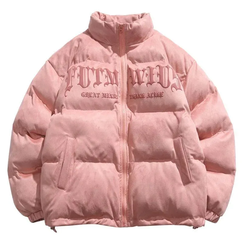 Y2K Fashion Retro Stitching Niche Design Thick Cotton Coat Winter